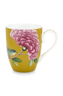 Pip Studio Blushing Birds Yellow Tasse Groß