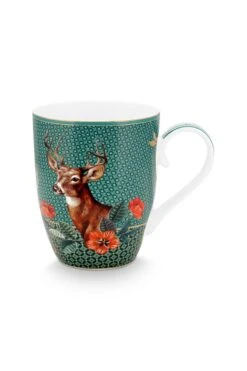 Pip Studio Großer Becher Winter Wonderland Grün 350ml