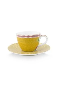 Pip Studio La Majorelle Espresso Tasse & Untertasse Gelb