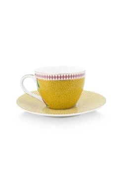 Pip Studio La Majorelle Espresso Tasse & Untertasse Gelb -Pip Studio Verkäufe 51.004.150 02