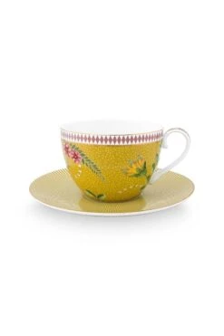 Pip Studio La Majorelle Cappuccino Tasse & Untertasse Gelb 280ml