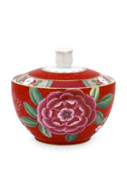 Pip Studio Blushing Birds Red Zuckerdose