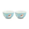 Pip Studio 2er-set: Geschirr "Bowl Early Bird" In Blau - (D) 18 Cm