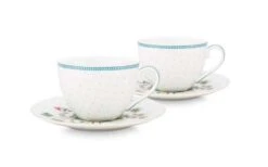 Pip Studio 2er-set: Geschirr "Cups & Saucers Jolie Dots" In Weiß - 280 Ml