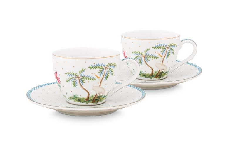 Pip Studio 2er-set: Geschirr "Espresso Cups & Saucers Jolie Dots" In Weiß - 120 Ml 1 Pip Studio 2er-set: Geschirr "Espresso Cups & Saucers Jolie Dots" In Weiß - 120 Ml