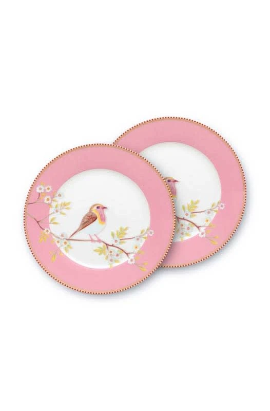 Pip Studio 2er-set: Geschirr "Plates Early Bird" In Rosa - (D) 21 Cm 1 Pip Studio 2er-set: Geschirr "Plates Early Bird" In Rosa - (D) 21 Cm
