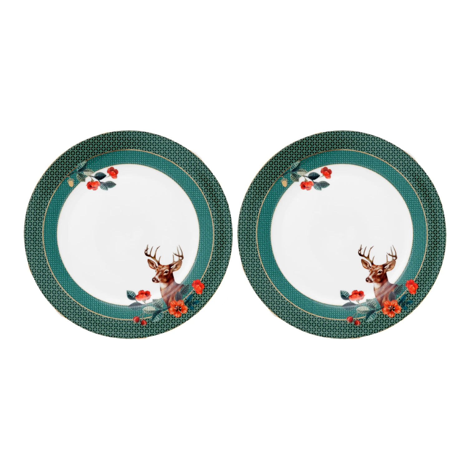 Pip Studio 2er-set: Geschirr "Set/2 Plate Winter Wonderland" In Grün - 26,5cm 1 Pip Studio 2er-set: Geschirr "Set/2 Plate Winter Wonderland" In Grün - 26,5cm