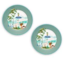 Pip Studio 2er-set: Geschirr "Set/2 Plates Jolie" In Blau - 21,5cm