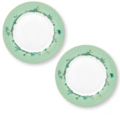 Pip Studio 2er-set: Geschirr "Set/2 Plates Jolie" In Grün - 26,5cm