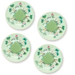 Pip Studio 4er-set: Geschirr "Set/4 Plates Jolie Gold Dots" In Grün - 17cm