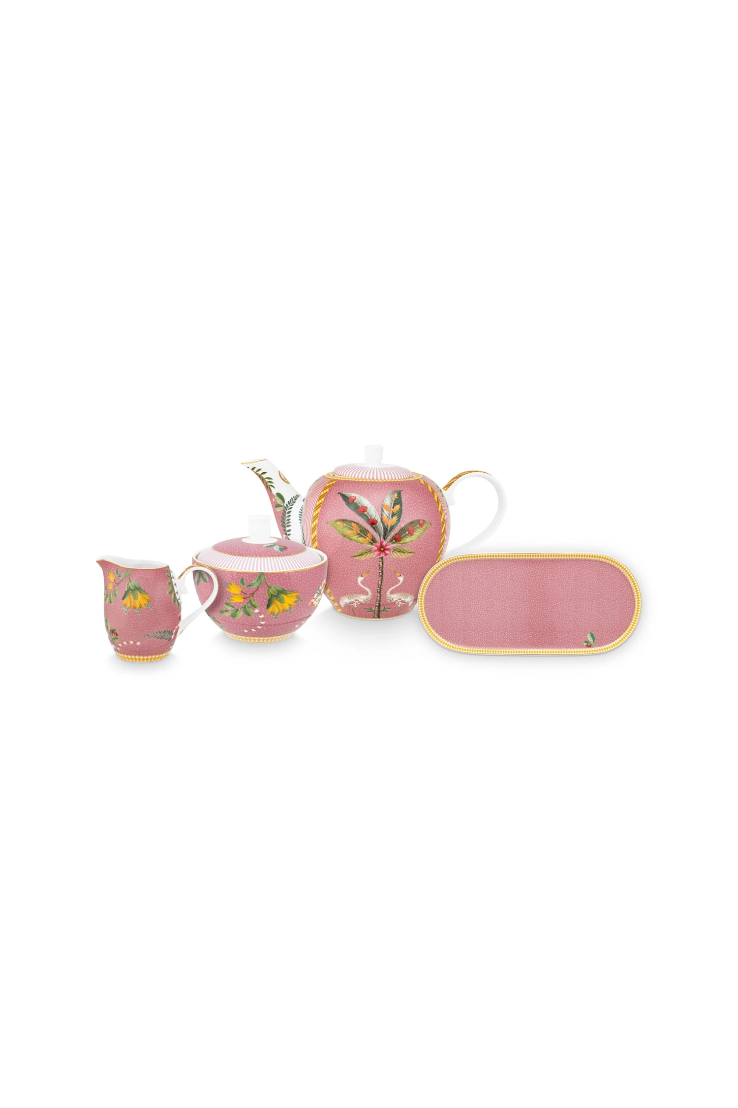Pip Studio 4tlg: Teegeschirr "Tea Set La Majorelle" In Rosa 2 Pip Studio 4tlg: Teegeschirr "Tea Set La Majorelle" In Rosa – Bild 2