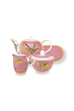 Pip Studio 4tlg: Teegeschirr "Tea Set La Majorelle" In Rosa