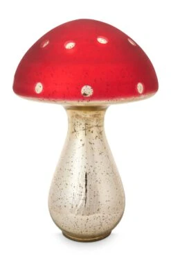 Pip Studio Deko "Mushroon Glass" In Rot - (H) 40cm