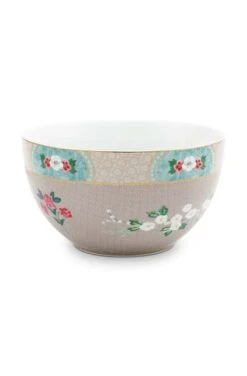 Pip Studio Geschirr "Bowl Blushing Birds" In Kaki - (D) 18 Cm