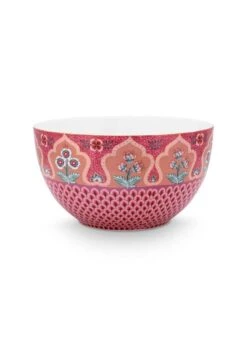 Pip Studio Geschirr "Bowl Flower Festival Scallop Deco" In Rosa - (D) 18 Cm