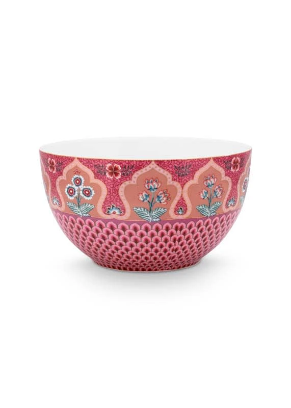 Pip Studio Geschirr "Bowl Flower Festival Scallop Deco" In Rosa - (D) 18 Cm 1 Pip Studio Geschirr "Bowl Flower Festival Scallop Deco" In Rosa - (D) 18 Cm