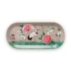 Pip Studio Geschirr "Cake Tray Rectangular Blushing Birds" In Kaki - (L) 33.3 X (B)15.5 Cm