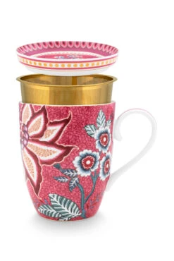Pip Studio Geschirr "Tea For One Flower Festival" In Rosa - 350 Ml