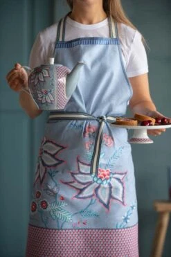 Pip Studio Kochschuerzen "Apron Flower Festival" In Blau - (L) 85 X (B) 88 Cm -Pip Studio Verkäufe pip studio kochschuerzen apron flower festival in blau l 85 x b 88 cm 2
