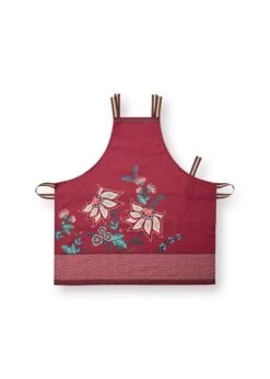 Pip Studio Kochschuerzen "Apron Flower Festival" In Rosa - (L) 85 X (B) 88 Cm