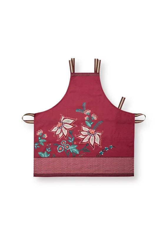 Pip Studio Kochschuerzen "Apron Flower Festival" In Rosa - (L) 85 X (B) 88 Cm 1 Pip Studio Kochschuerzen "Apron Flower Festival" In Rosa - (L) 85 X (B) 88 Cm