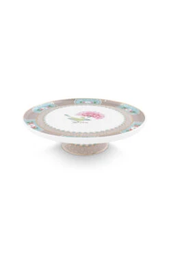 Pip Studio Kuchenstand "Cake Tray Blushing Birds" In Kaki - (D) 21cm