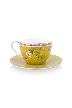 Pip Studio Set/2 Cups & Saucers La Majorelle Yellow 280ml -Pip Studio Verkäufe pip studio set 2 cups and saucers la majorelle yellow 280ml 2