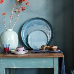 Pip Studio Tablett "Enamelled Dark Blue" In Blau - 50cm -Pip Studio Verkäufe pip studio tablett enamelled dark blue in blau 50cm 2