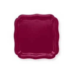 Pip Studio Tablett "Square Enamelled Dark Pink" In Rosa - 40x40cm