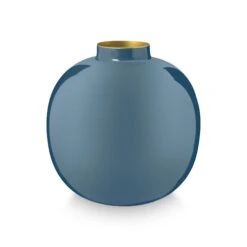 Pip Studio Vase "Metal Light Blue" In Blau - 23cm