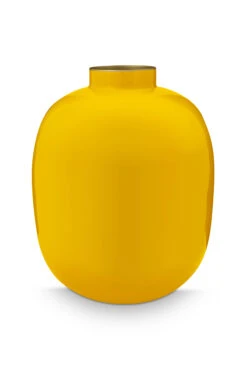 Pip Studio Vasen "Vase Medio Round" In Gelb - (D) 32cm