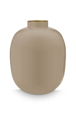 Pip Studio Vasen "Vase Medio Round" In Kaki - (D) 32cm