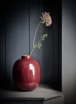 Pip Studio Vasen "Vase Medio Round" In Rot - (D) 32cm -Pip Studio Verkäufe pip studio vasen vase medio round in rot d 32cm 2