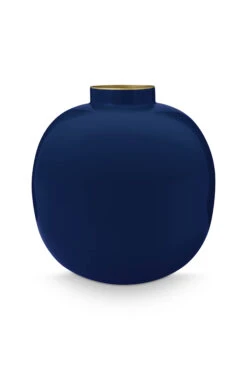 Pip Studio Vasen "Vase Piccolo Round" In Blau - (D) 23 Cm