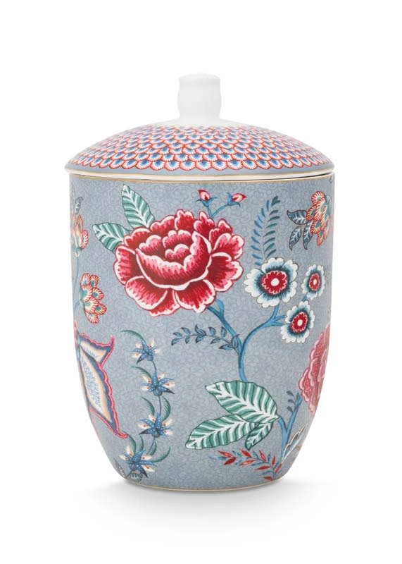 Pip Studio Vorratsbehälter "Storage Jar Flower Festival" In Blau - 1500 Ml 3 Pip Studio Vorratsbehälter "Storage Jar Flower Festival" In Blau - 1500 Ml – Bild 3