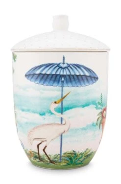 Pip Studio Vorratsbehälter "Storage Jar Jolie Heron" In Weiß - 1500 Ml
