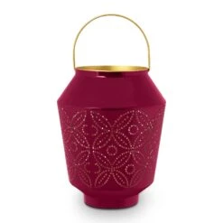 Pip Studio Windlichter "Enamelled Dark Pink" In Rosa - 29cm