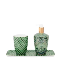 PIP STUDIO, Badaccessoires Set 3tlg Kyoto Festival Green