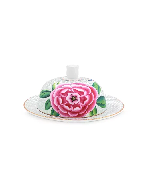 PIP STUDIO, Butterdose Rund BLUSHING BIRDS 17x8cm Weiss -Pip Studio Verkäufe pipstudio butterdoserundblushingbirds17x8cmweiss 1 768 1024 75 7584438 1