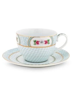 PIP STUDIO, Cappuccino-Tasse Mit Untertasse 280ml "Blushing Birds"