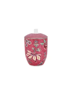 PIP STUDIO, Dose Mit Deckel 1500ml Flower Festival Dark Pink
