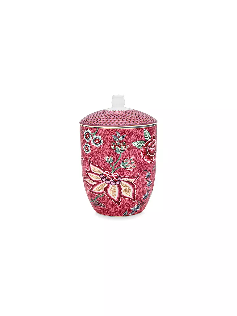 PIP STUDIO, Dose Mit Deckel 1500ml Flower Festival Dark Pink 1 PIP STUDIO, Dose Mit Deckel 1500ml Flower Festival Dark Pink
