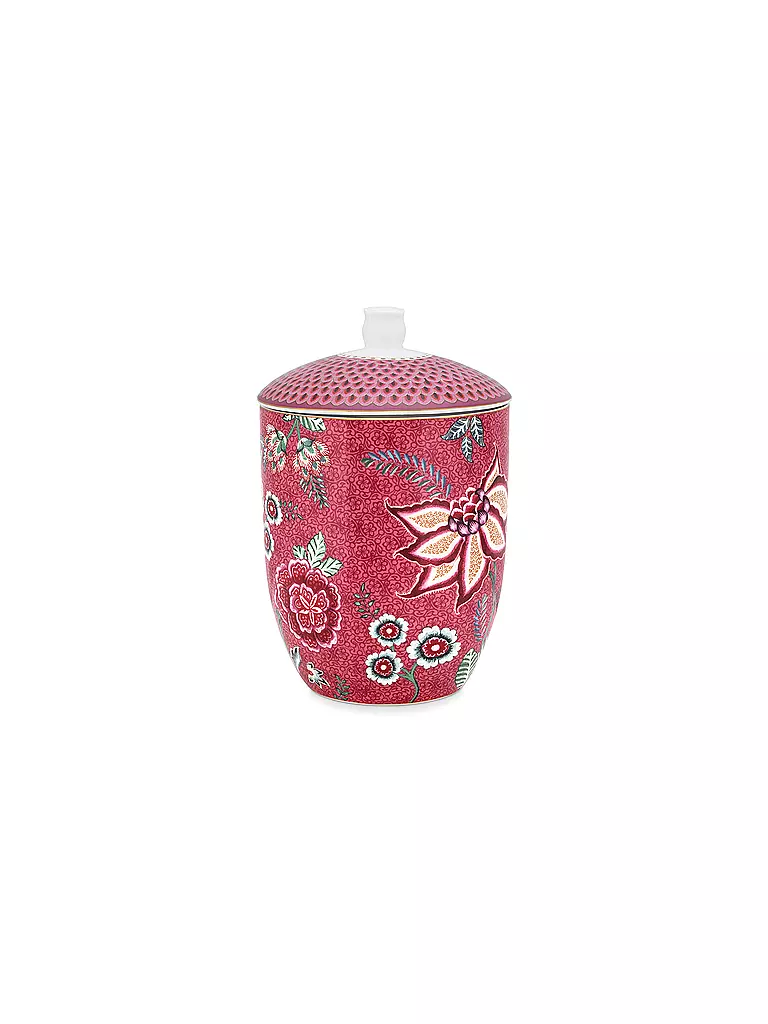 PIP STUDIO, Dose Mit Deckel 1500ml Flower Festival Dark Pink 2 PIP STUDIO, Dose Mit Deckel 1500ml Flower Festival Dark Pink – Bild 2