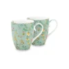 PIP STUDIO, Henkelbecher L 2er Set 350mlJolie Flowers Blue