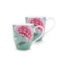 PIP STUDIO, Henkelbecher Set 2er X-Large BLUSHING BIRDS 450ml Blau
