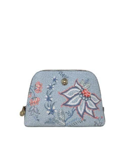 PIP STUDIO, Kosmetiktasche Flower Festival M Light Blue