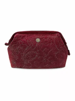 PIP STUDIO, Kosmetiktasche VELVET QUILTED DAYS L 6x18x12cm Red
