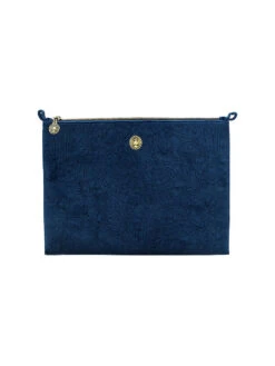 PIP STUDIO, Kosmetiktasche Velvet Quilted L 33x22cm Dark Blue