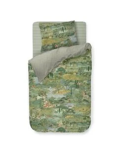 PIP STUDIO, Perkal Bettwäsche TOSCANA 70x90cm/140x200cm Grün