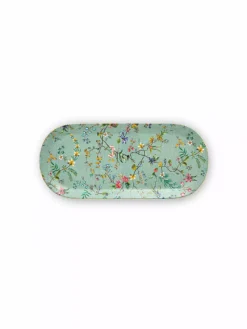 PIP STUDIO, Platte Oval 33,3x15,5cmJolie Flowers Blue